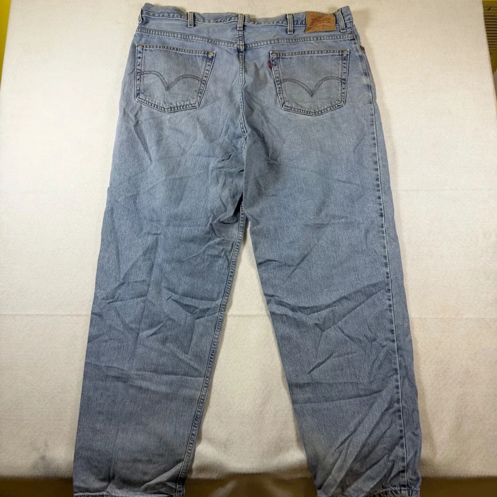 Levis‎ 560 Comfort Fit Jeans Mens 42x32 Light Wash Blue Denim Baggy Tapered 6064